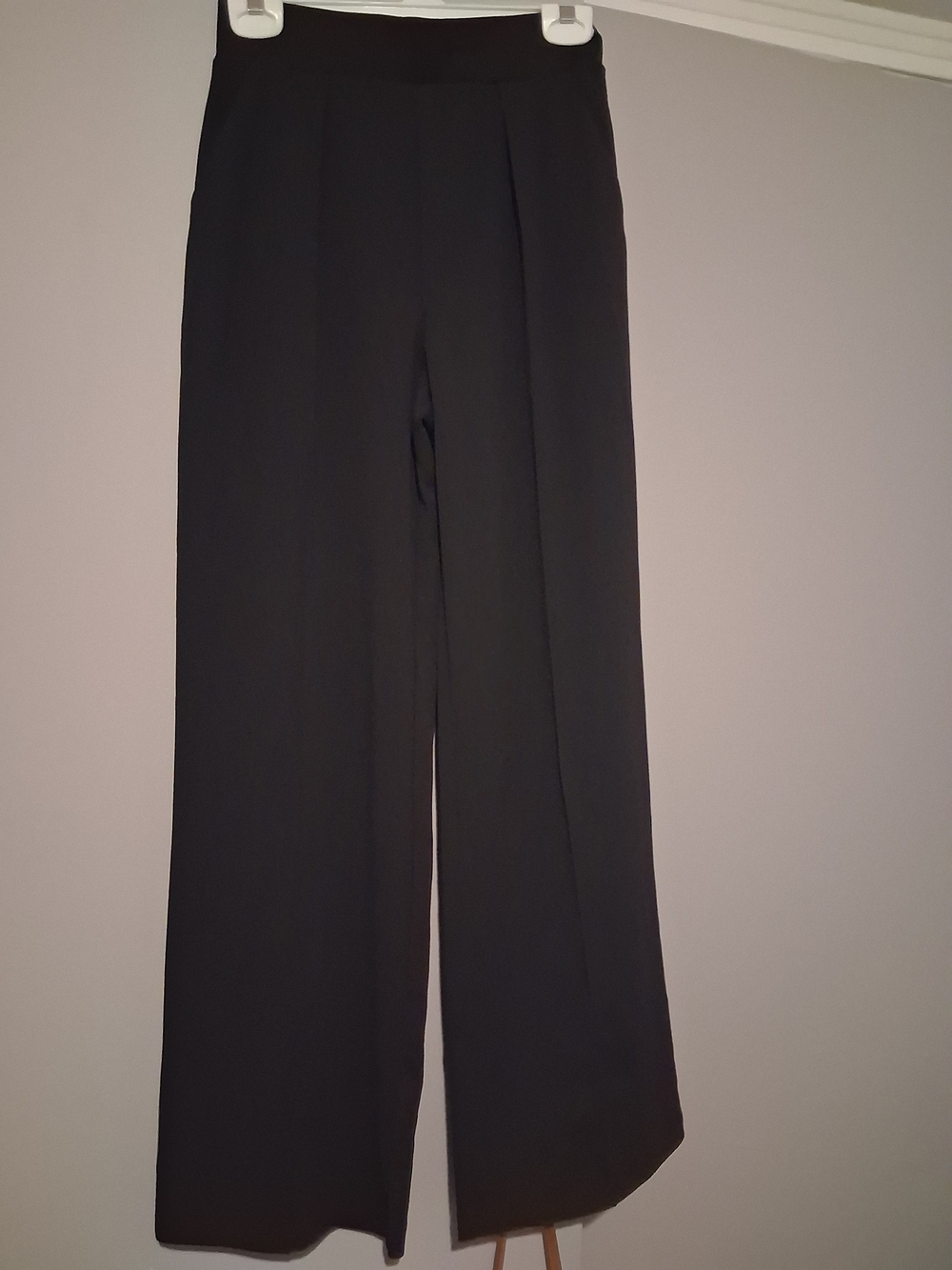 H&M Black Wide-Leg Pull-On Pants